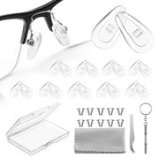 EEEkit 10pairs Soft Air Chamber Eyeglass Nose Pads, Includes Micro Screwdriver, Screws, Tweezer