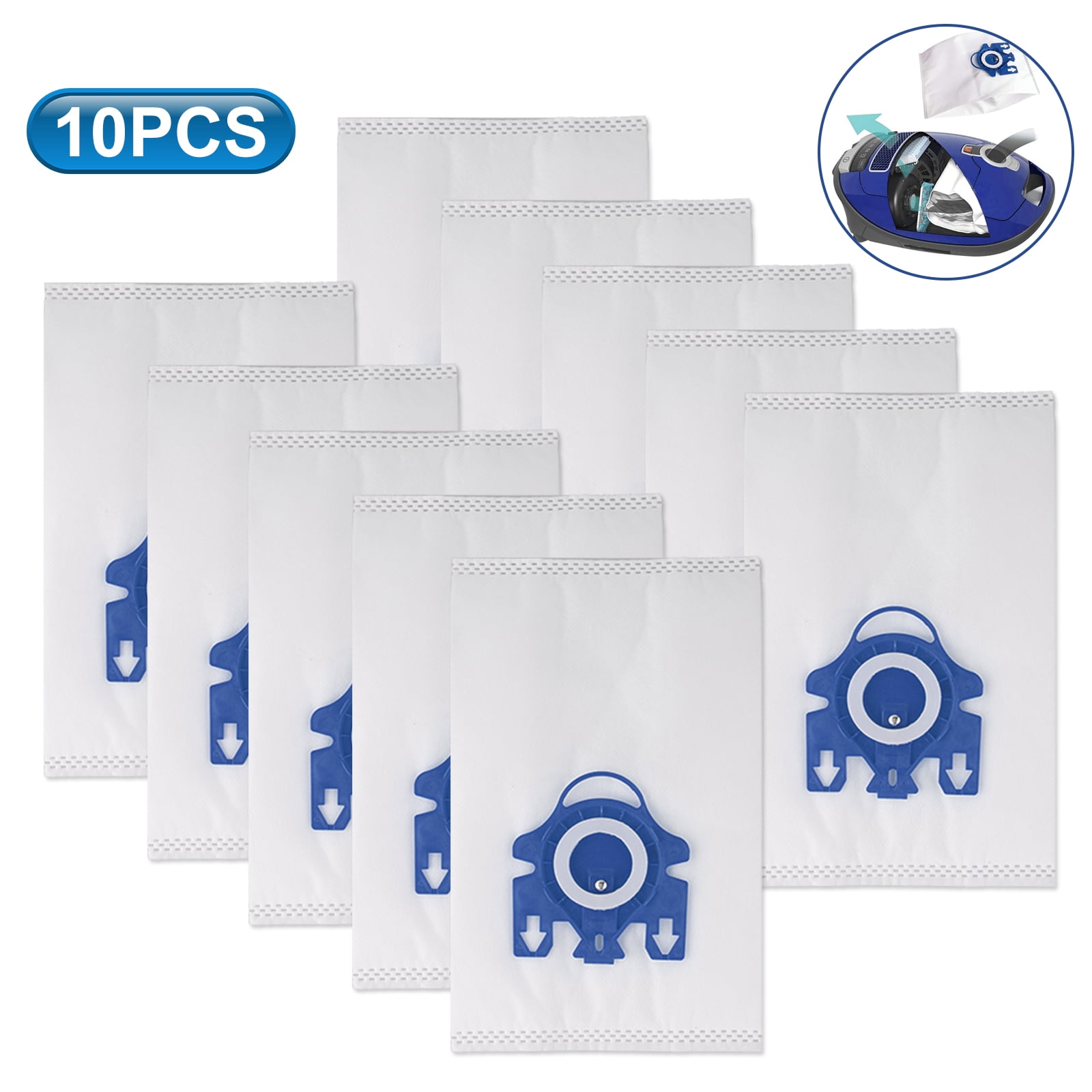 EEEkit 10pcs 3D Efficiency Replacement Dust Bags Fit for Miele GN