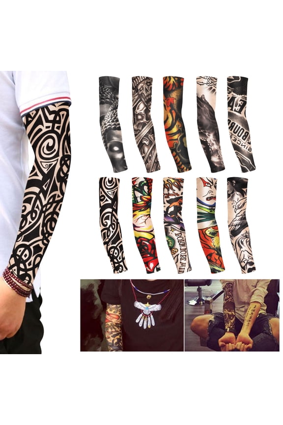 10pcs UV Protection Cooling Arm Sleeves, UPF 50 Compression Sun Sleeves for Men Women for Running, Cycling, Fishing, Golf, Volleyball, Basketball