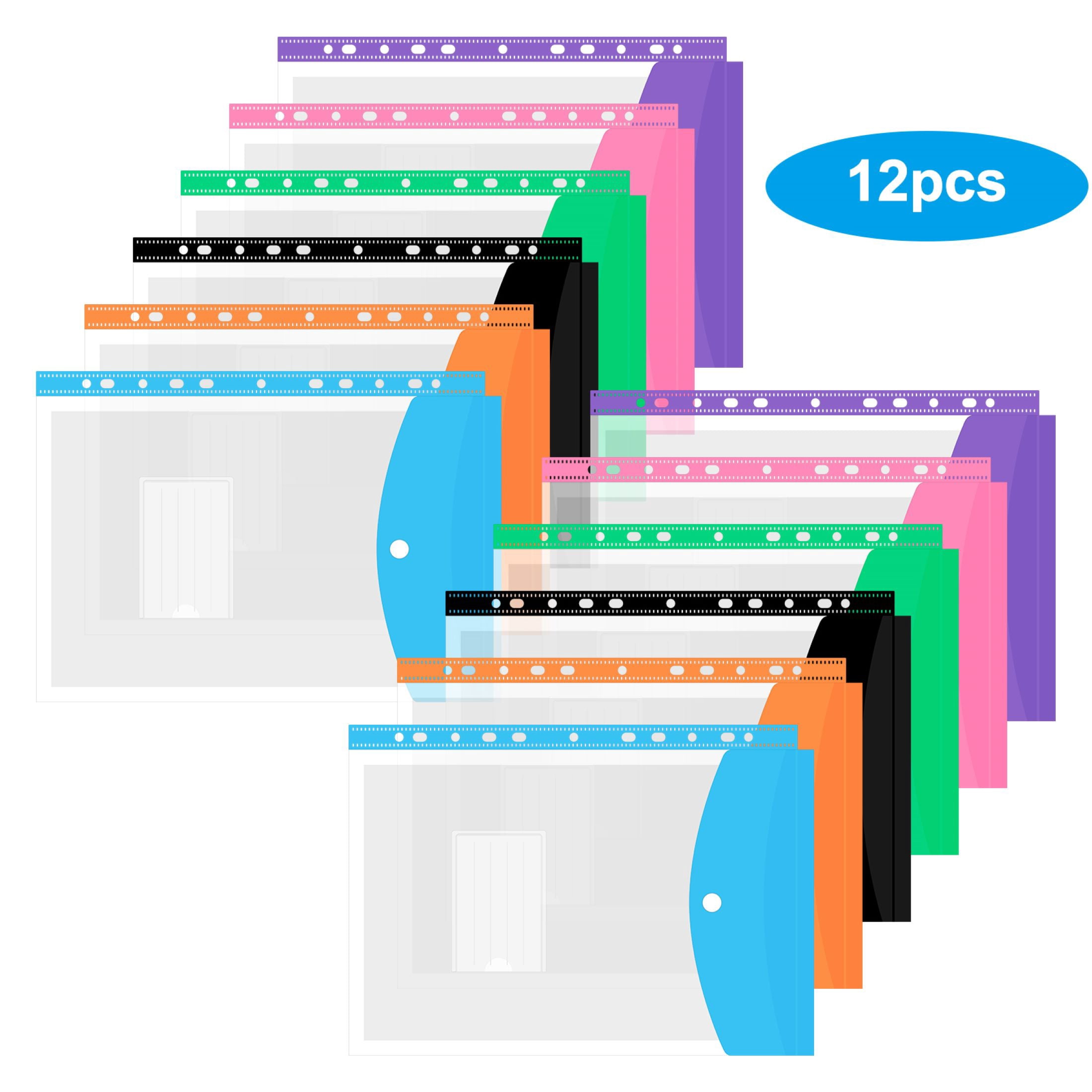EEEkit 12 Pcs Binder Pockets, Expandable Plastic Binder Organizer ...