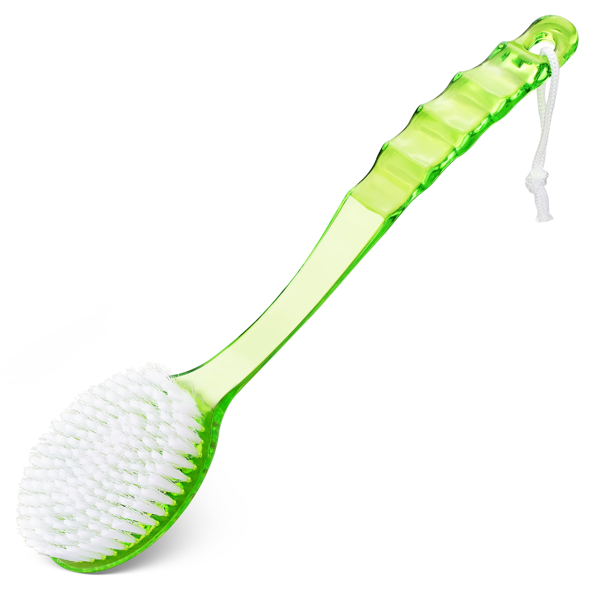 Thinsont Bath Scrub Brush Long Handle Body Arm Legs Massager Shower Dual  Side Scrubber Brushes Household Spa Soft Cleaning Green 