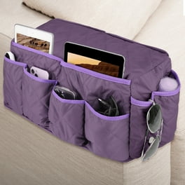 Deago Sofa Armrest Organizer Non Slip Armchair Caddy Remote Control Holder for Recliner Couch with 14 Pockets Storage for Magazine Tablet Phone iPad Chocolate Black Walmart