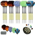 thumbnail image 1 of EEEkit 15 Pcs Steel Tip Darts 18 Grams, Aluminum Needle Darts for Rec Room Bar Game Room, 5.91 inch, 1 of 9