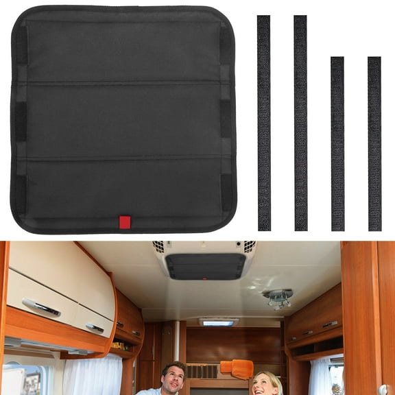 EEEkit 16 x 16" RV Window Shade, Foldable Blackout Vent Cover, Waterproof Oxford Cloth, Black