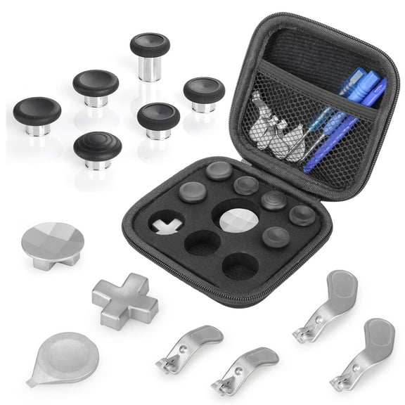 EEEkit 17-in-1 Metal Thumbstick Replacement Parts Fit for Xbox One Elite Series 2 Controller with 6 Thumbsticks, 4 Paddles, D-Pads, Accessories for Xbox Elite Series 2 Core Controller