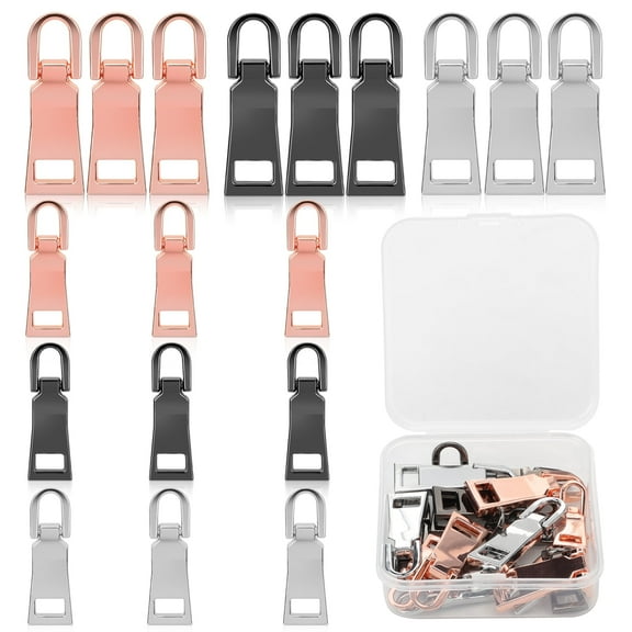 EEEkit 18pcs Zipper Pulls Replacement Kit for Backpacks, Jacket Bags, Coats