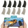 thumbnail image 1 of EEEkit 20 Pcs Mobile Game Finger Sleeve Sets, Touchscreen Gaming Fingertip Gloves, Anti-Sweat Breathable Fingertip Cover Fit for PUBG, Rules of Survival, Call of Duty, 1 of 9