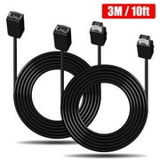 EEEkit 2Pcs Extension Cable Cord Fit for Super Nintendo SNES Classic Edition Controller (2017), Mini NES Classic Edition (2016), Wii, Wii U, 10ft Extension Power Cord