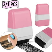 EEEkit 2Pcs Identity Theft Protection Roller Stamp for ID Blockout, Privacy Confidential, Address Blocker - Pink