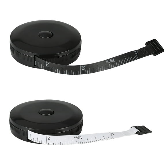 EEEkit 2pcs 60" Soft Tape Measure, Retractable Double Scale Body Sewing Tailor Ruler, Mini Knitting Craft Weight Loss Measurement Tape
