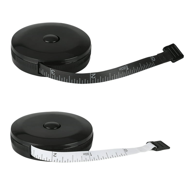 EEEkit 2pcs 60 Soft Tape Measure, Retractable Double Scale Body Sewing  Tailor Ruler, Mini Knitting Craft Weight Loss Measurement Tape