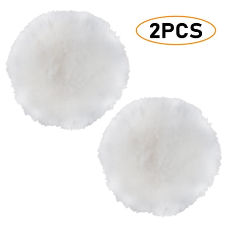 EEEkit 2pcs 6inch Wool Buffing Pads Car Auto Hook and Loop Polishing Pads, Used with Rotary and Random Orbit Sander/Polisher