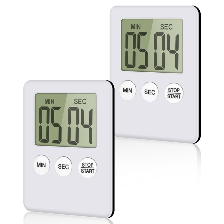 EEEkit 2pcs Digital Timers for Cooking, Magnetic Count Up Count Down Kitchen Timers with Display Loud Alarm Big Digits, Size: 8x5.5x6cm, Blue