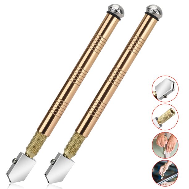 EEEkit 2pcs Glass Cutters, Pencil Style Glass Cutting Tools for 612mm