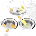 thumbnail image 1 of 2pcs Kitchen Sink Strainer Baskets, EEEkit Drain Strainer with 4.3" Wide Rim and Drain Plug Cover, Stainless Steel Food Catcher for Sink, 1 of 6