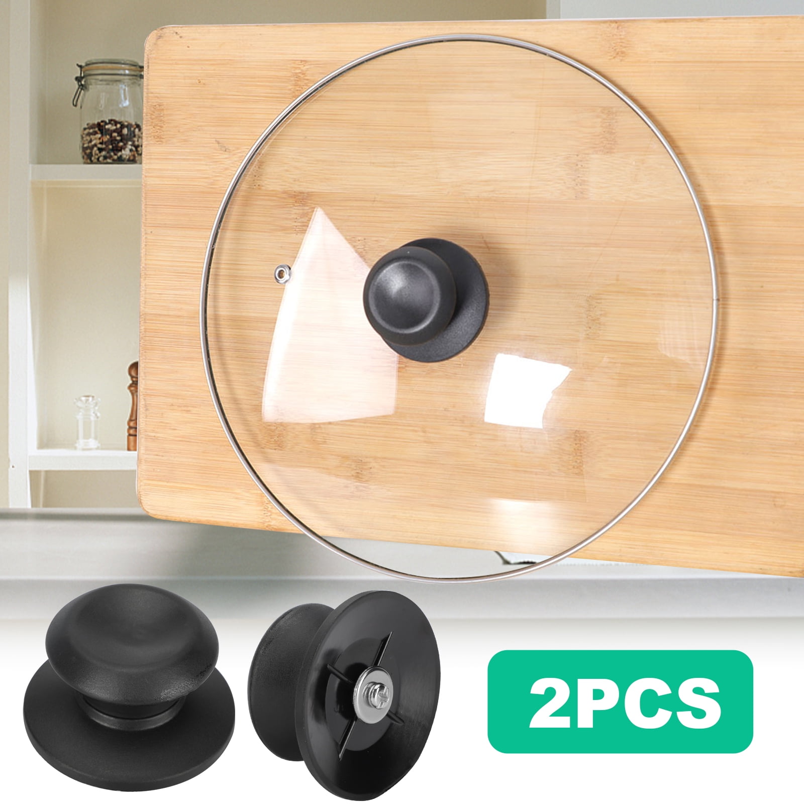 EEEkit Universal Stainless Steel 2pcs Pot Lid Top Replacement Knobs