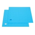 thumbnail image 1 of EEEkit 2pcs Silicone Trivet Mats, Heat Resistant Non-Slip Pot Holders, Hot Pads for Baking, Cooking, Blue, 1 of 6