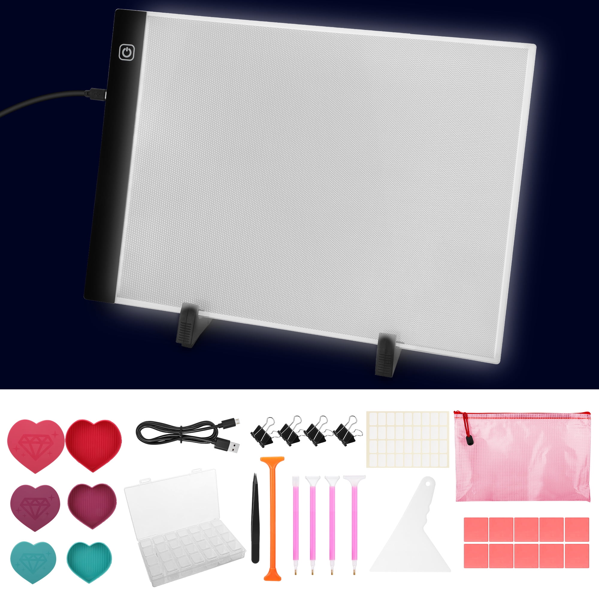 EEEkit 31pcs Diamonds Painting A4 LED Light Pad Kit for 5D Diamond