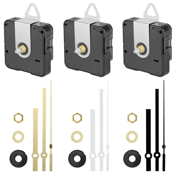 3pcs Clock Mechanism Replacement Kit, EEEkit Quartz Movement Clock Motor Part with Hands