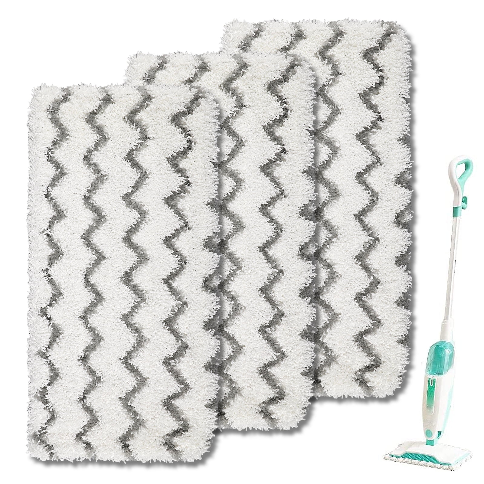 EEEkit 3pcs Microfiber Steam Mop Replacement Pads Fit for Shark Vacuum Cleaner S1000 S1000A