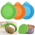 EEEkit 3pcs Pet Food Can Cover, FDA Safe BPA Free Silicone Cat Dog Can