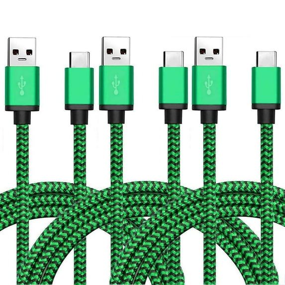 EEEkit 3pcs USB Type Cable, 10 Feet USB-C Type-C Charging Charger, Data Sync line Cord Compatible with Samsung S10 S9 S8 S8 Plus Note9 8 C7 Pro C9 and More