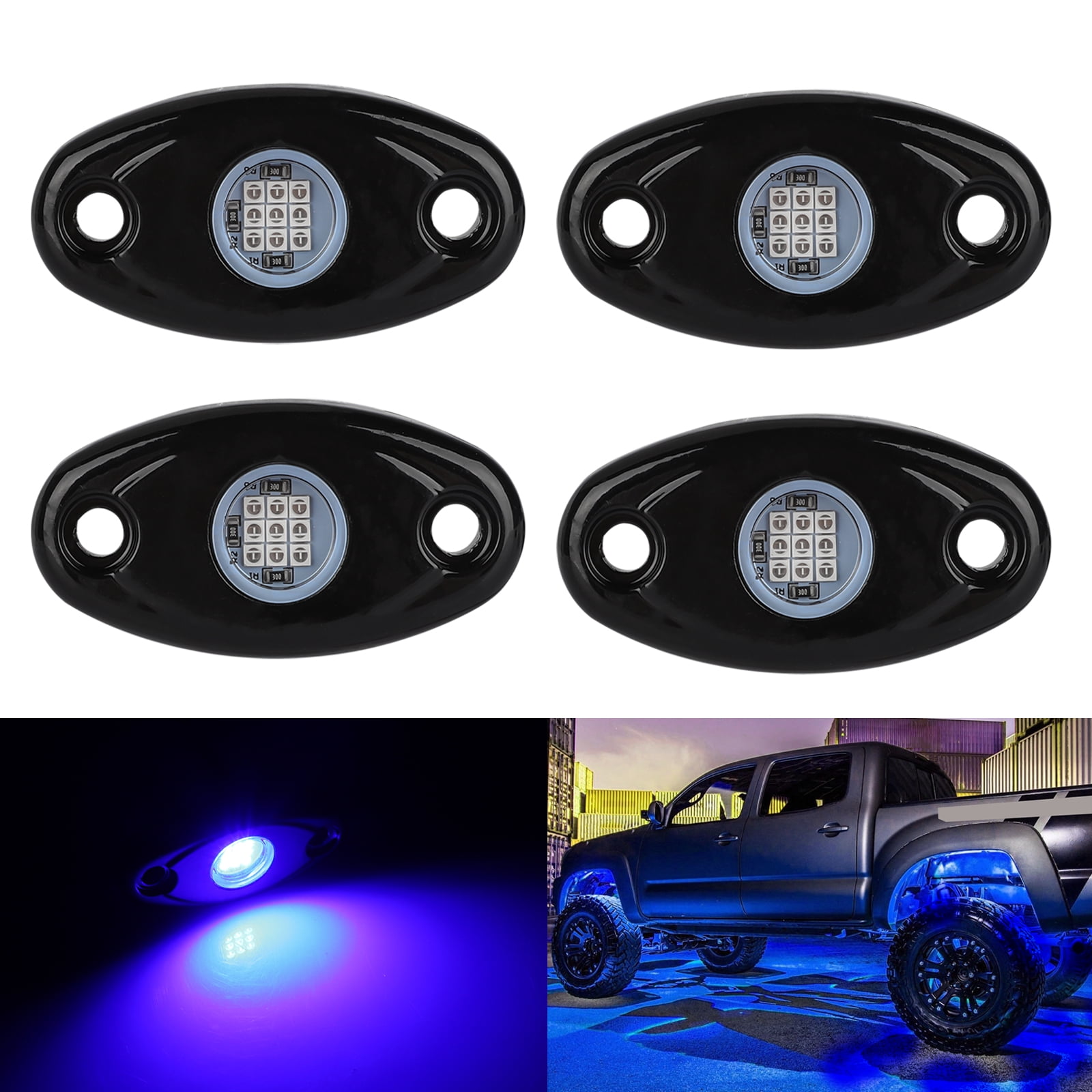 Offroad Underbody RGBW LED Rock Lights for Jeep Harley Truck ATV