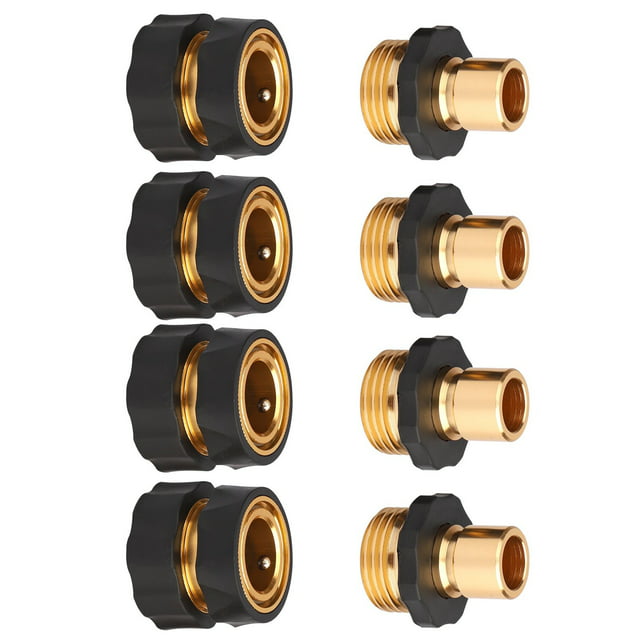 EEEkit 4 Set Male and Female Garden Hose Fitting Quick Connector Set