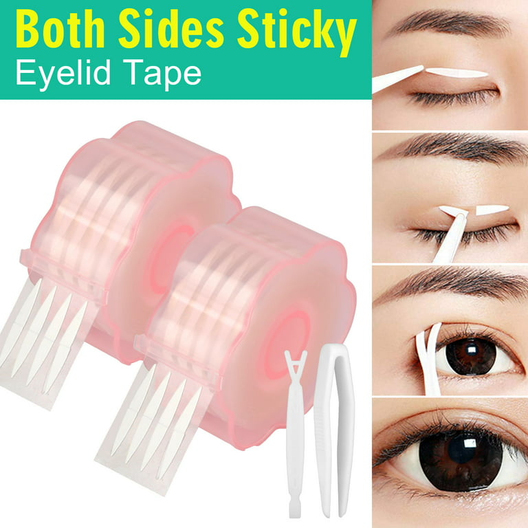 EEEkit 400pairs Natural Invisible Double Side Eyelid Tapes Stickers,  Medical-use Fiber Strips, Invisible Double Eyelid Tapes, Instant Eyelid  Lift