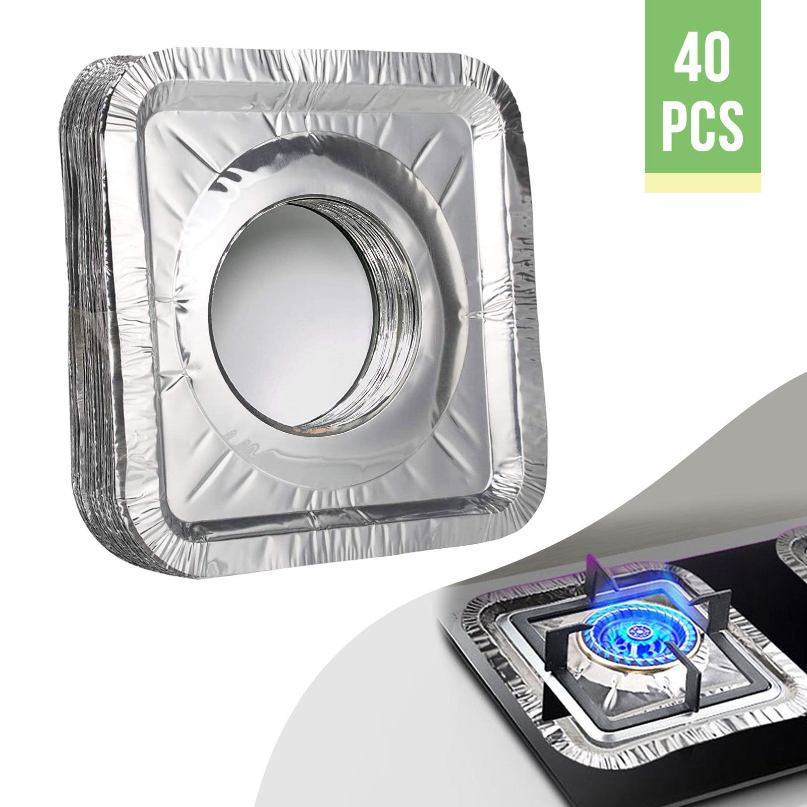 Zedker 10Pack Aluminum Foil Stove Burner Covers, Disposable Oven