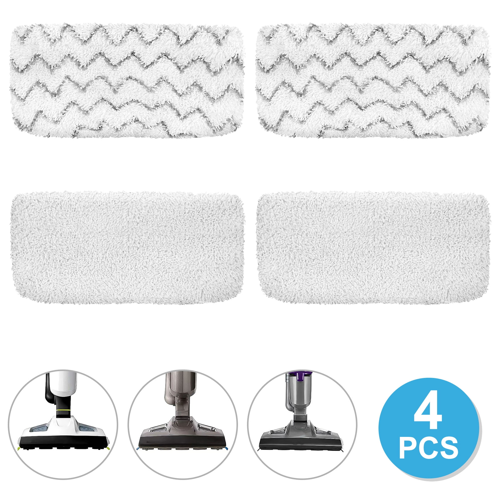 EEEkit 4Pcs Replacement Mop Pads Fit for Bissell 1252 Symphony & 2747A