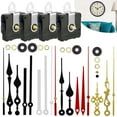 thumbnail image 1 of EEEkit 4pcs DIY Wall Quartz Clock Movement Mechanism, Battery Operated Clock Motor Kit, DIY Repair Parts Replacement with 6 Sets of Hands (0.7inch/ 18mm, Red, White, Black, Gold), 1 of 10