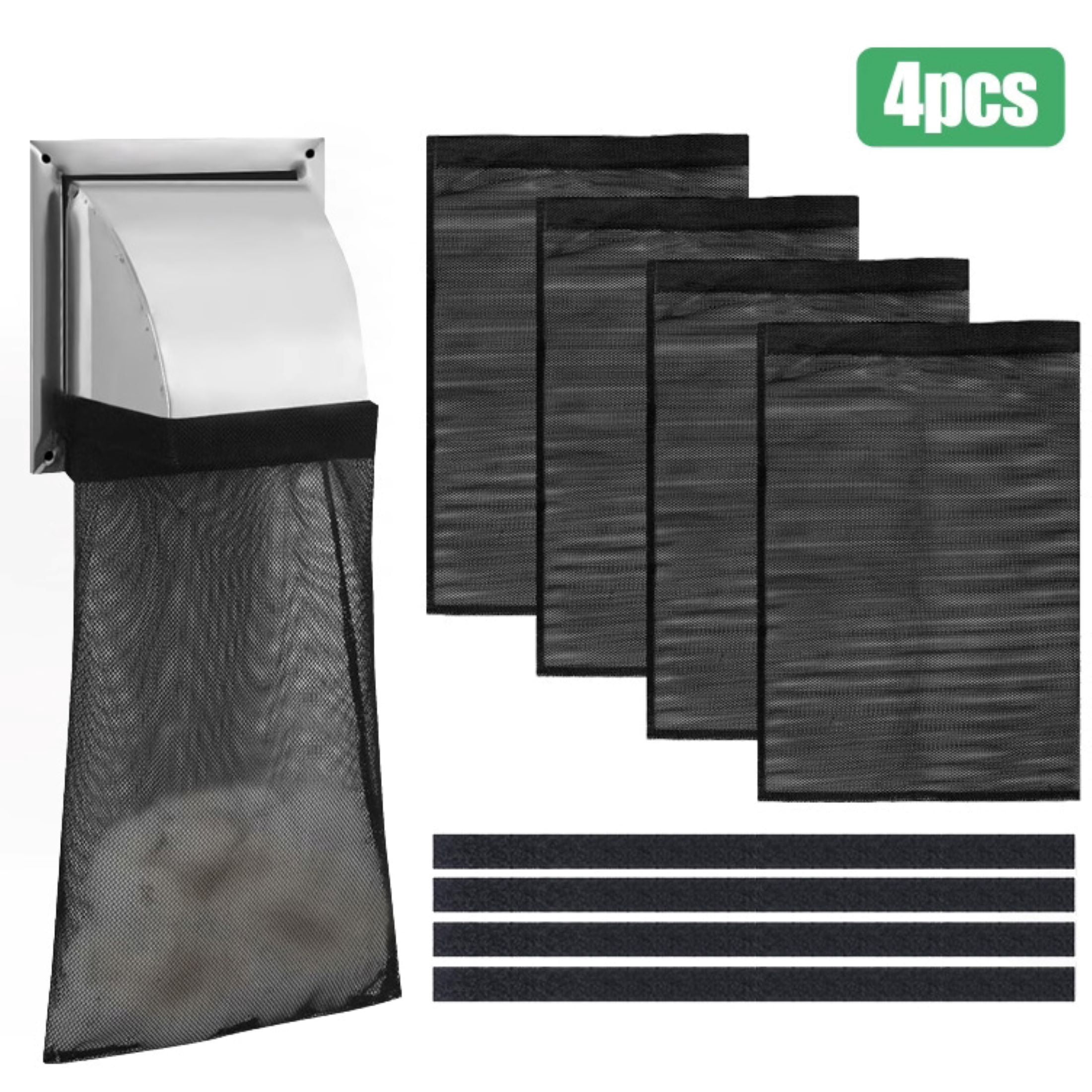 EEEkit 4pcs Dryer Vent Lint Catcher Bags, Reusable Lint Trap with Adhesive Strip, Outdoor Dryer Vent Bag for Lint, Dust and Debris