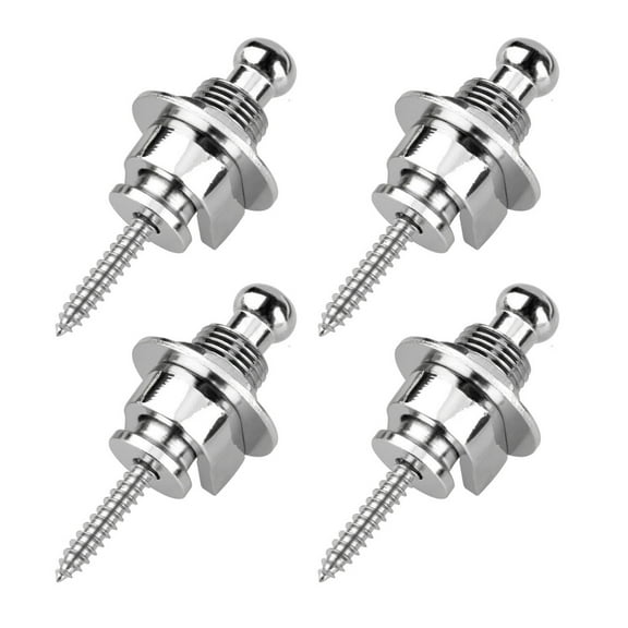 EEEkit 4pcs Guitar Strap Lock Button, Security Straplock Buckle Set, Straps Retainer Quick Release Metal End Pin Locking
