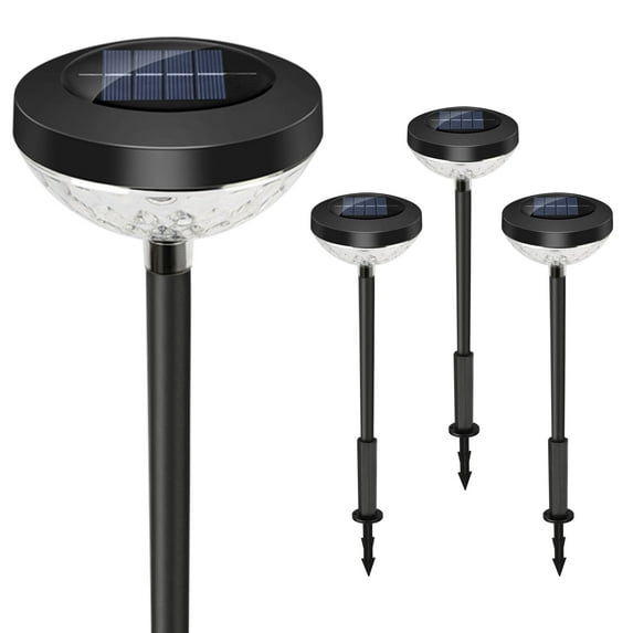 EEEkit 4pcs Outdoor Solar Pathway Lights, Waterproof Decorative Landscape Lights for Yard Garden Lawn, RGB + Warm White