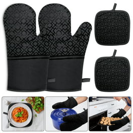 1 Pair Short Oven Mitts, Heat Resistant Silicone Kitchen Mini Oven Mitts  for 230°C, Non-Slip Grip Surfaces and Hanging Loop Gloves, Baking Grilling  Barbecue Microwave Machine Washable 9 x5.5 - Yahoo Shopping