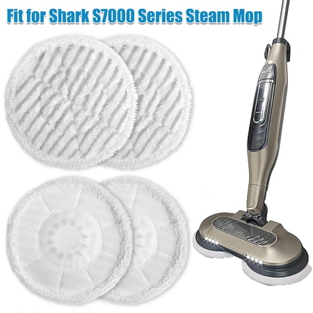 EEEkit 4pcs Replacement Steam Mop Pad Fits for Shark S7000 Series Model S7000 S7001 S7000AMZ S7001TGT - Scrub Type