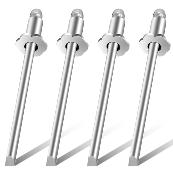 EEEkit 4pcs Stainless Steel Blind Rivets, 1/10 x 1/4" Pop Rivets for Metal Plate, Silver