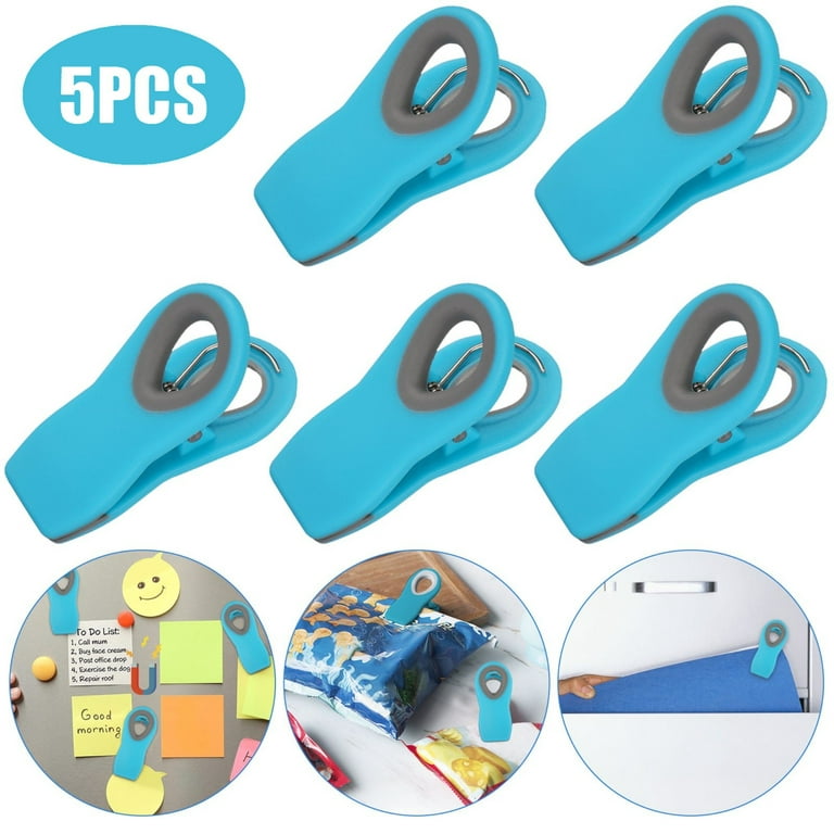 10 Pack Magnetic Chip Clips Bag Clips Food Clips, Plastic Bag Clips for  Chips, Clips for Food Packages, Kitchen Clips with Magnet for Snack Bags  and