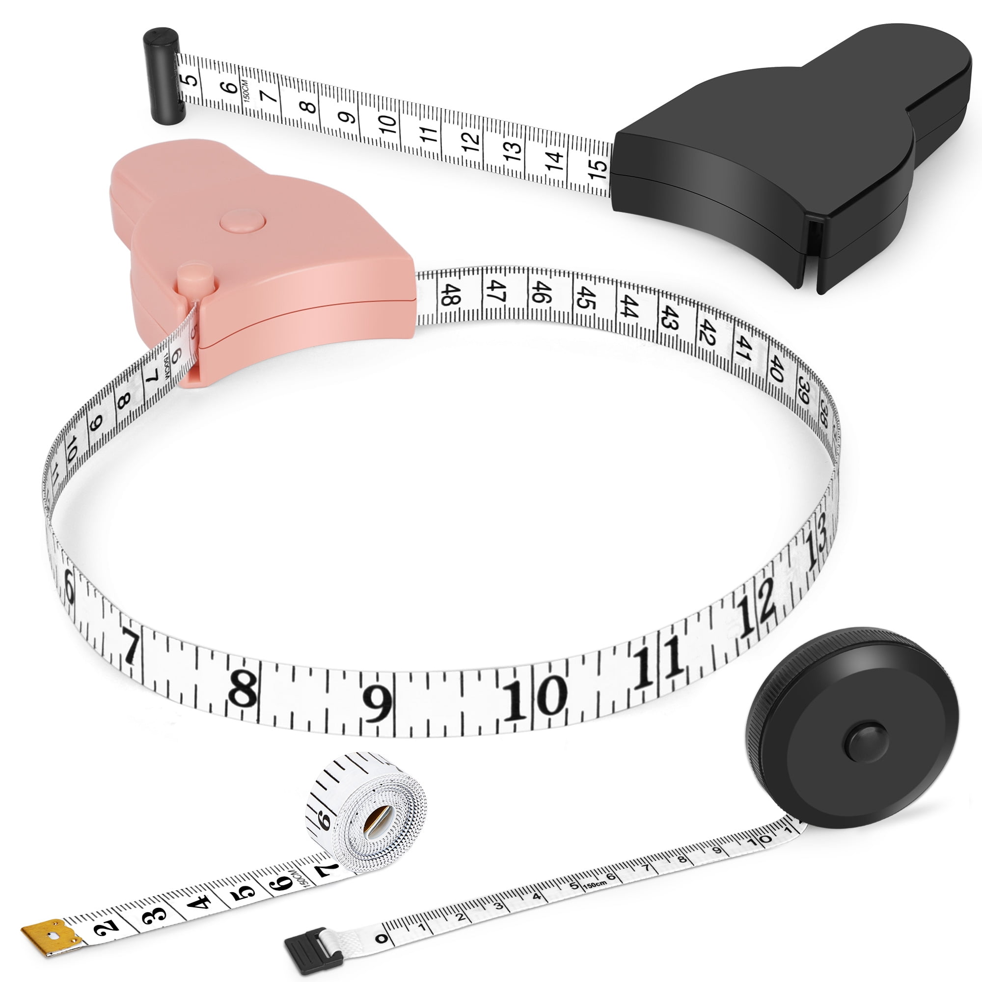 EEEkit 60" Retractable Tape Measure + 2pcs Body Measuring Tapes