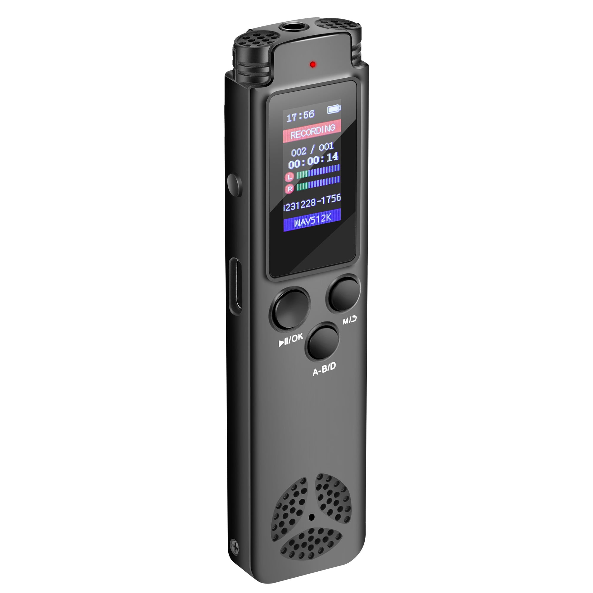 EEEkit 64GB Digital Voice Recorder with AB Repeat, Playback, Noise