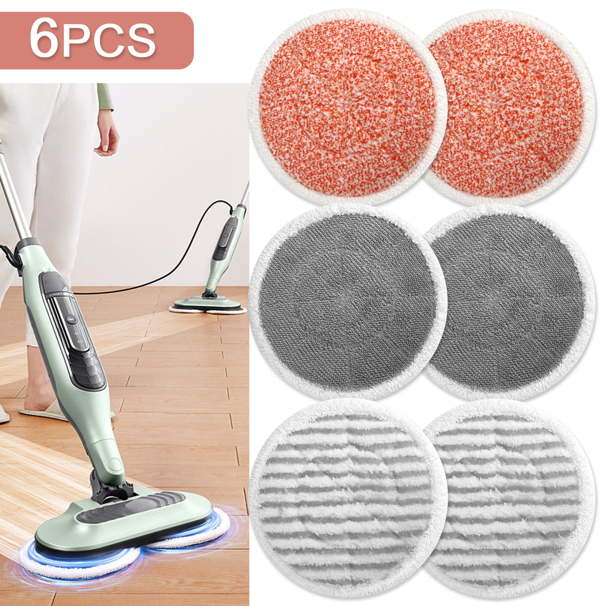 EEEkit 6pcs Steam Mop Pad Replacement Fits Shark S7000 Series S7001