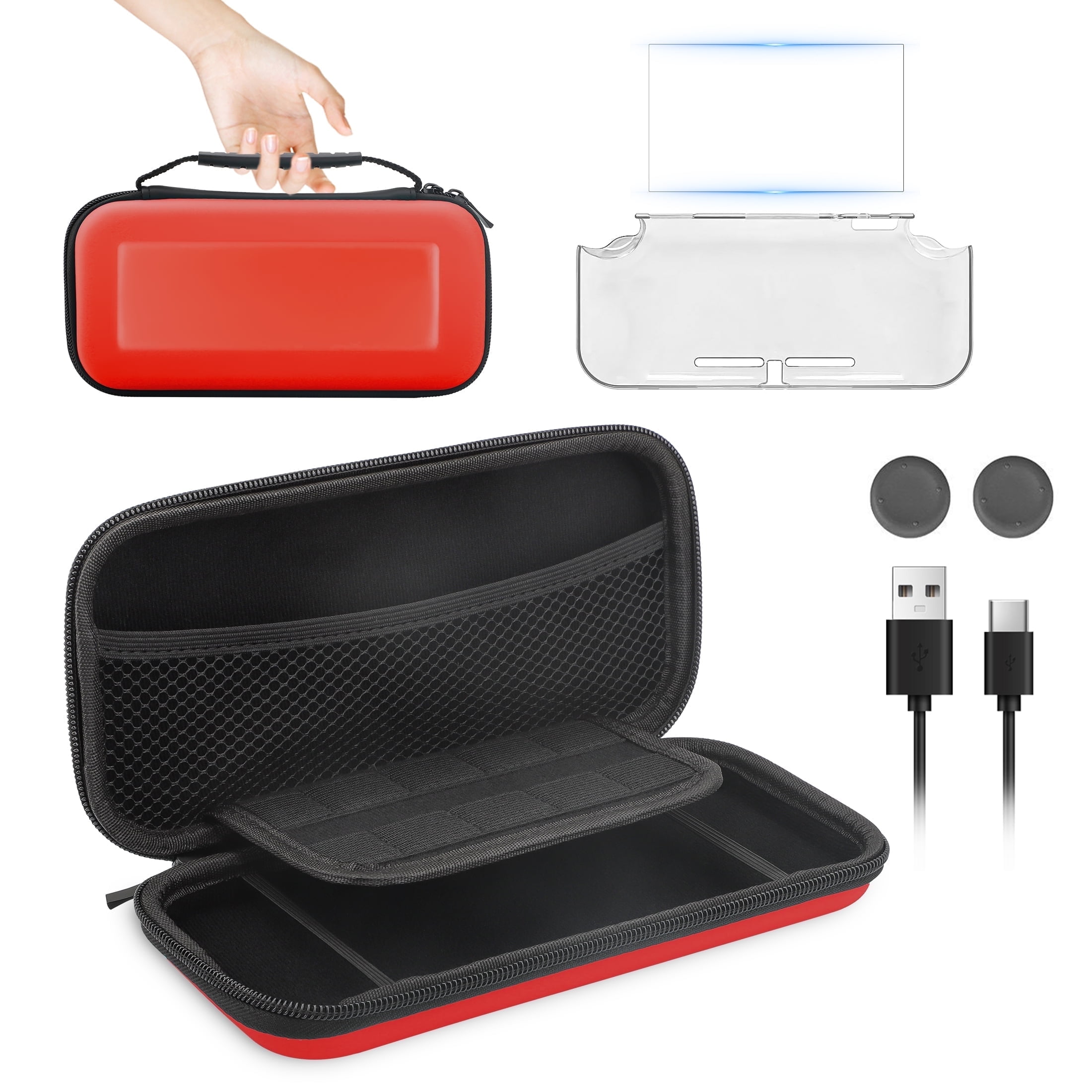 EEEkit 8-in-1 Nintendo Switch Lite Kit: Carrying Case, Cover, Screen ...