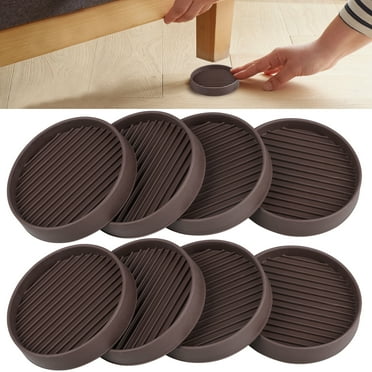 EEEkit 8pcs Rubber Caster Cups, 3" Anti-Sliding Furniture Pads Floor Protectors with Grip