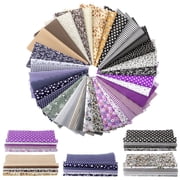 EEEkit 9.8'' x 9.8'' Quilt Fabric, 35pcs Printed Cotton Fabric for DIY Craft, Sewing, Scrapbooking