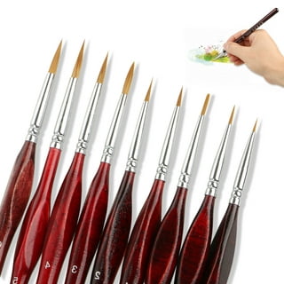 TSV 6/9 Pcs Miniature Paint Brush Set, Model Paint Brushes, Small Fine  Detail Paint Brush, Professional Sable Hair Brushes for Acrylic,  Watercolor