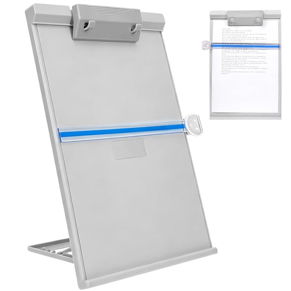 EEEkit Adjustable Desktop Copyholder, A4 Document Stand with Line Guide, Multifunctional Folder Stand for Typing, Reading, Home Office