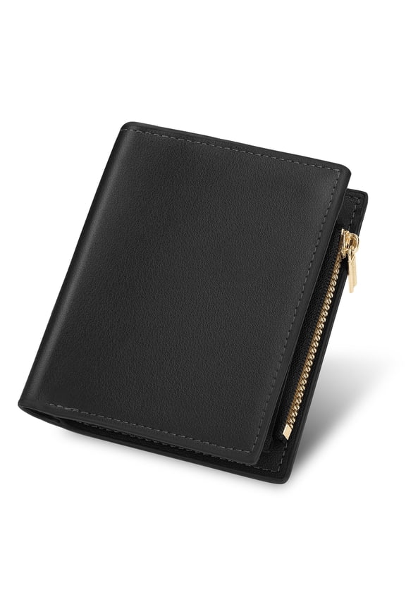 Bifold PU Leather Wallet for Men Women, Small Credit Card Holder with Multiple Slots, Great Gift for Men Women