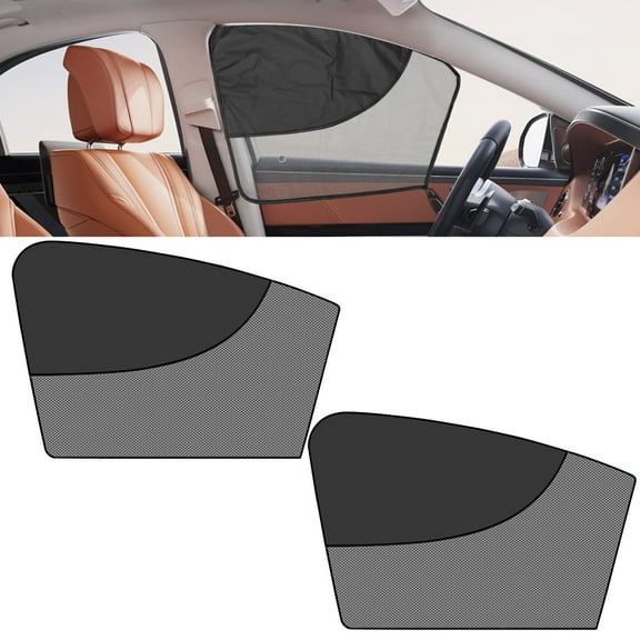 EEEkit Car Side Window Sun Shade, Magnetic Mesh Curtain Sun Protection for Front Window, Black