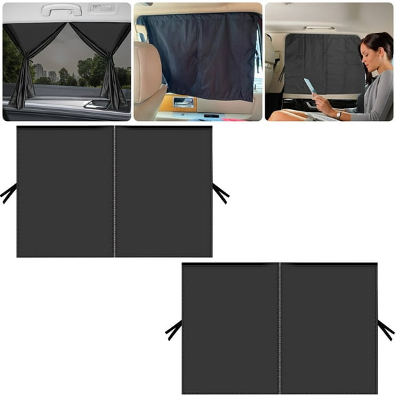 EEEkit Car Side Window Sun Shade, Magnetic Mesh Curtain Sun Protection for Rear Window, Black
